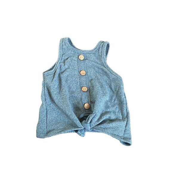 Little Wedgies Tie Up Tank Earth Blue Size 3 - Picture 1 of 3